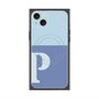 プレミアムスクエアケース with MagSafe［ オリジナル - initial two tone - P blue ］