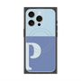 プレミアムスクエアケース with MagSafe［ オリジナル - initial two tone - P blue ］
