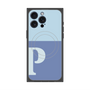 プレミアムスクエアケース with MagSafe［ オリジナル - initial two tone - P blue ］