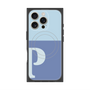 プレミアムスクエアケース with MagSafe［ オリジナル - initial two tone - P blue ］