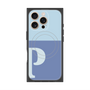 プレミアムスクエアケース with MagSafe［ オリジナル - initial two tone - P blue ］