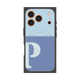 プレミアムスクエアケース with MagSafe［ オリジナル - initial two tone - P blue ］