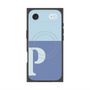プレミアムスクエアケース with MagSafe［ オリジナル - initial two tone - P blue ］