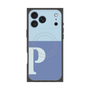 プレミアムスクエアケース with MagSafe［ オリジナル - initial two tone - P blue ］