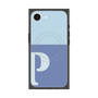 プレミアムスクエアケース with MagSafe［ オリジナル - initial two tone - P blue ］
