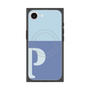プレミアムスクエアケース with MagSafe［ オリジナル - initial two tone - P blue ］