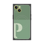 プレミアムスクエアケース with MagSafe［ オリジナル - initial two tone - P green ］