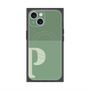 プレミアムスクエアケース with MagSafe［ オリジナル - initial two tone - P green ］