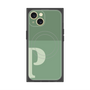 プレミアムスクエアケース with MagSafe［ オリジナル - initial two tone - P green ］