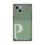 プレミアムスクエアケース with MagSafe［ オリジナル - initial two tone - P green ］