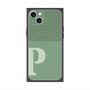 プレミアムスクエアケース with MagSafe［ オリジナル - initial two tone - P green ］