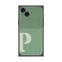 プレミアムスクエアケース with MagSafe［ オリジナル - initial two tone - P green ］