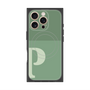 プレミアムスクエアケース with MagSafe［ オリジナル - initial two tone - P green ］