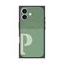 プレミアムスクエアケース with MagSafe［ オリジナル - initial two tone - P green ］