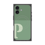 プレミアムスクエアケース with MagSafe［ オリジナル - initial two tone - P green ］