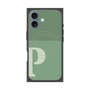 プレミアムスクエアケース with MagSafe［ オリジナル - initial two tone - P green ］