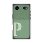 プレミアムスクエアケース with MagSafe［ オリジナル - initial two tone - P green ］