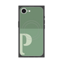 プレミアムスクエアケース with MagSafe［ オリジナル - initial two tone - P green ］
