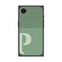 プレミアムスクエアケース with MagSafe［ オリジナル - initial two tone - P green ］