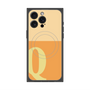 プレミアムスクエアケース with MagSafe［ オリジナル - initial two tone - Q orange ］