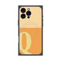 プレミアムスクエアケース with MagSafe［ オリジナル - initial two tone - Q orange ］