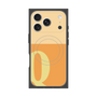 プレミアムスクエアケース with MagSafe［ オリジナル - initial two tone - Q orange ］