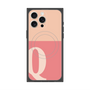 プレミアムスクエアケース with MagSafe［ オリジナル - initial two tone - Q pink ］