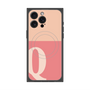 プレミアムスクエアケース with MagSafe［ オリジナル - initial two tone - Q pink ］
