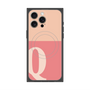 プレミアムスクエアケース with MagSafe［ オリジナル - initial two tone - Q pink ］