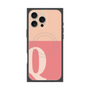 プレミアムスクエアケース with MagSafe［ オリジナル - initial two tone - Q pink ］