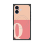 プレミアムスクエアケース with MagSafe［ オリジナル - initial two tone - Q pink ］