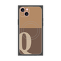 プレミアムスクエアケース with MagSafe［ オリジナル - initial two tone - Q brown ］