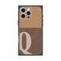 プレミアムスクエアケース with MagSafe［ オリジナル - initial two tone - Q brown ］