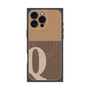 プレミアムスクエアケース with MagSafe［ オリジナル - initial two tone - Q brown ］