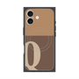 プレミアムスクエアケース with MagSafe［ オリジナル - initial two tone - Q brown ］