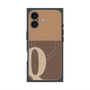 プレミアムスクエアケース with MagSafe［ オリジナル - initial two tone - Q brown ］
