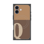 プレミアムスクエアケース with MagSafe［ オリジナル - initial two tone - Q brown ］