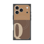 プレミアムスクエアケース with MagSafe［ オリジナル - initial two tone - Q brown ］