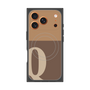 プレミアムスクエアケース with MagSafe［ オリジナル - initial two tone - Q brown ］
