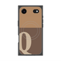 プレミアムスクエアケース with MagSafe［ オリジナル - initial two tone - Q brown ］