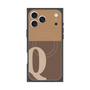 プレミアムスクエアケース with MagSafe［ オリジナル - initial two tone - Q brown ］