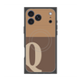 プレミアムスクエアケース with MagSafe［ オリジナル - initial two tone - Q brown ］