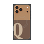 プレミアムスクエアケース with MagSafe［ オリジナル - initial two tone - Q brown ］