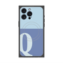 プレミアムスクエアケース with MagSafe［ オリジナル - initial two tone - Q blue ］