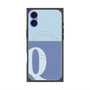 プレミアムスクエアケース with MagSafe［ オリジナル - initial two tone - Q blue ］