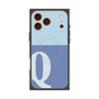 プレミアムスクエアケース with MagSafe［ オリジナル - initial two tone - Q blue ］