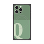 プレミアムスクエアケース with MagSafe［ オリジナル - initial two tone - Q green ］