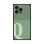 プレミアムスクエアケース with MagSafe［ オリジナル - initial two tone - Q green ］