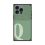 プレミアムスクエアケース with MagSafe［ オリジナル - initial two tone - Q green ］