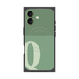 プレミアムスクエアケース with MagSafe［ オリジナル - initial two tone - Q green ］